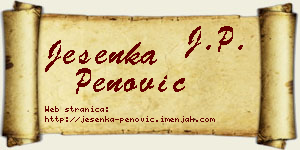 Jesenka Penović vizit kartica